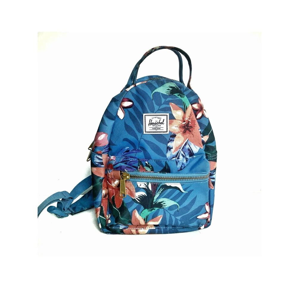 Herschel Supply Co Tropical Floral Mini Backpack NWOT Nylon Vacation Travel Bag